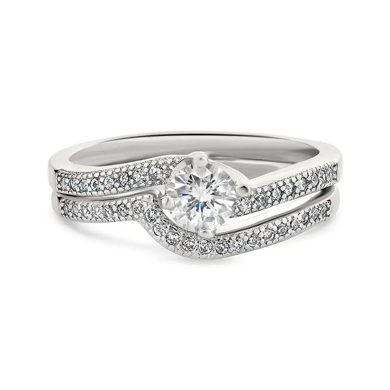 Colette sterling silver bridal set - EJ Cole