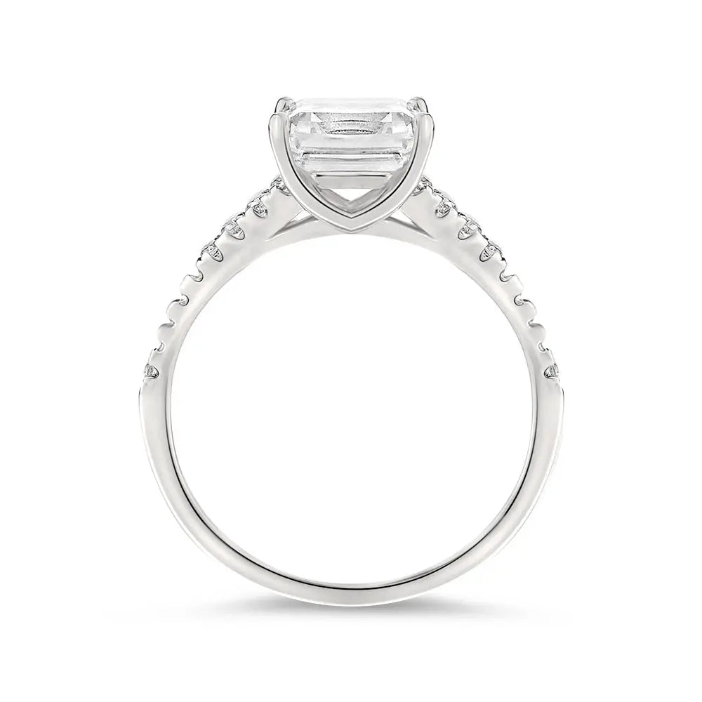 Dahlia sterling silver engagement ring - EJ Cole