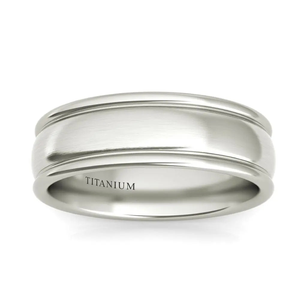 Degas titanium wedding band - EJ Cole