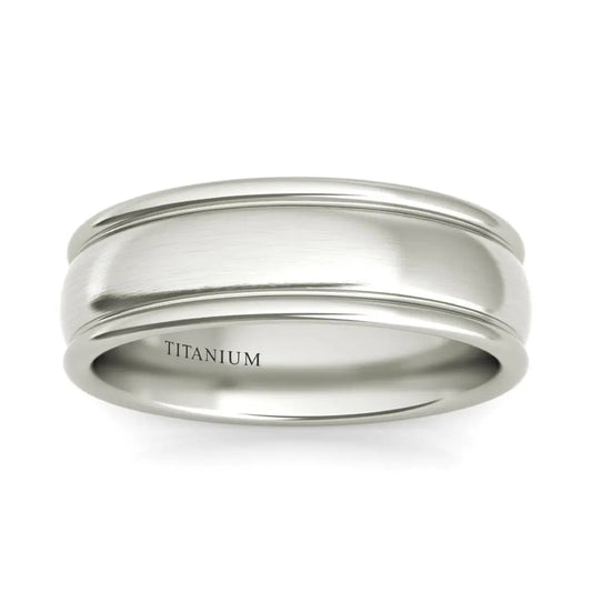 Degas titanium wedding band - EJ Cole