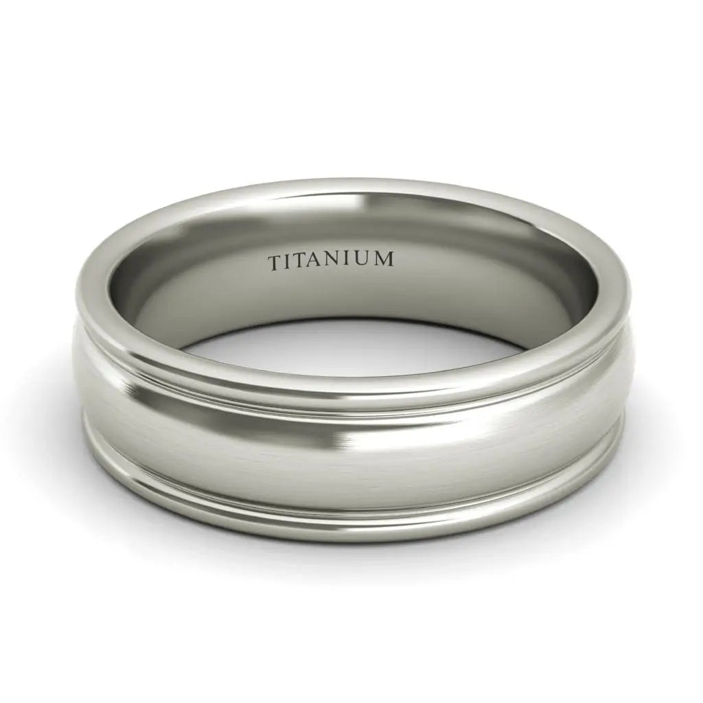 Degas titanium wedding band - EJ Cole