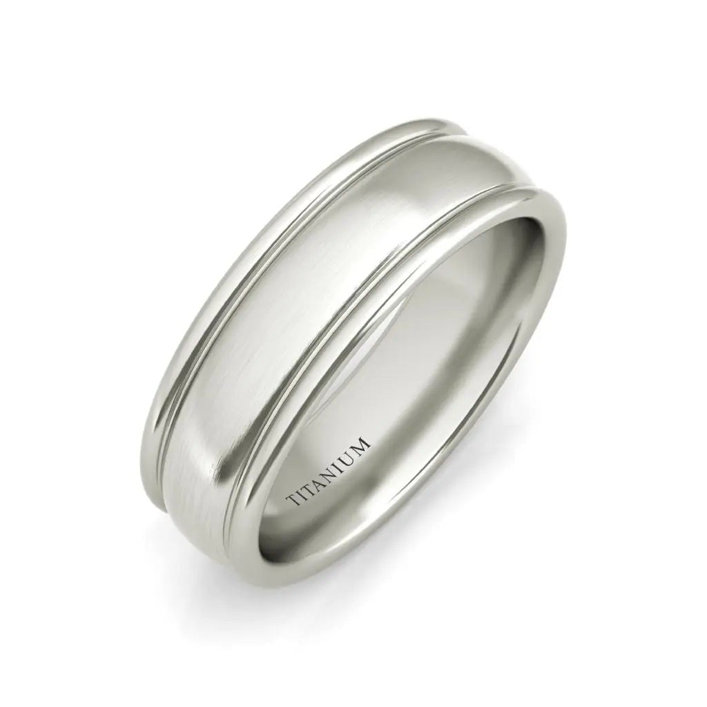 Degas titanium wedding band - EJ Cole