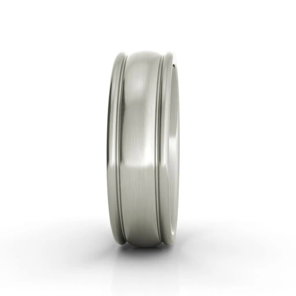 Degas titanium wedding band - EJ Cole