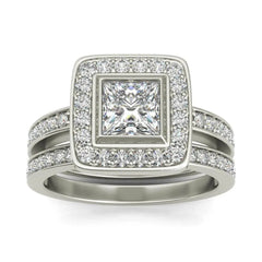 Ines sterling silver bridal set - EJ Cole