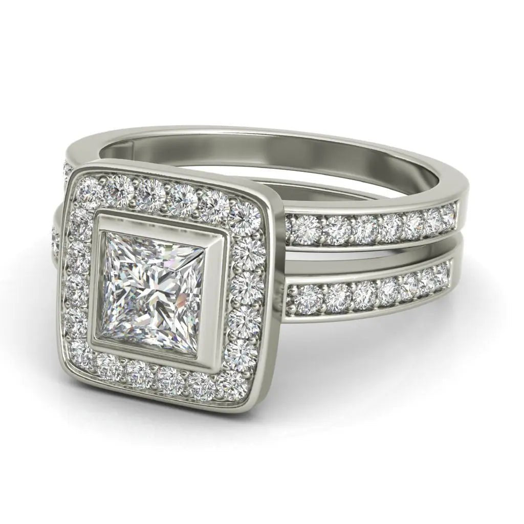 Ines sterling silver bridal set - EJ Cole