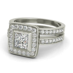 Ines sterling silver bridal set - EJ Cole