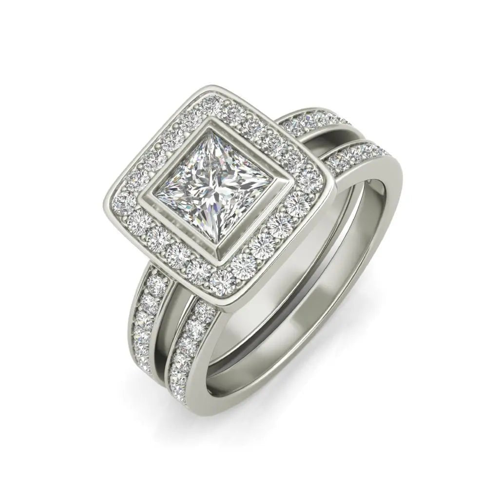 Ines sterling silver bridal set - EJ Cole