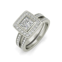 Ines sterling silver bridal set - EJ Cole