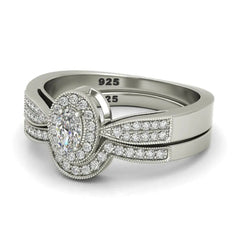 Melanie sterling silver bridal set - EJ Cole