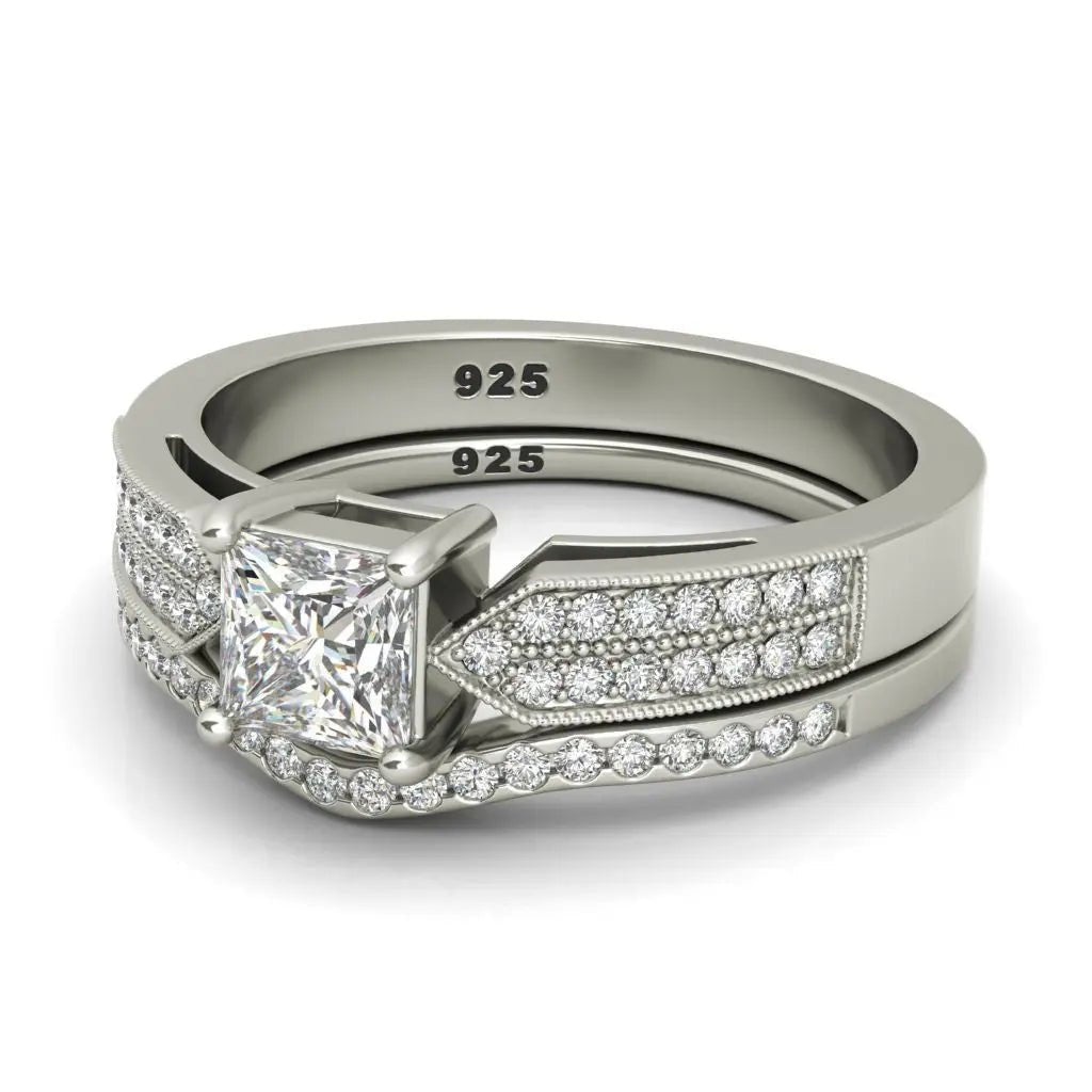 Molly sterling silver bridal set - EJ Cole