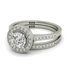 Samantha sterling silver bridal set - EJ Cole