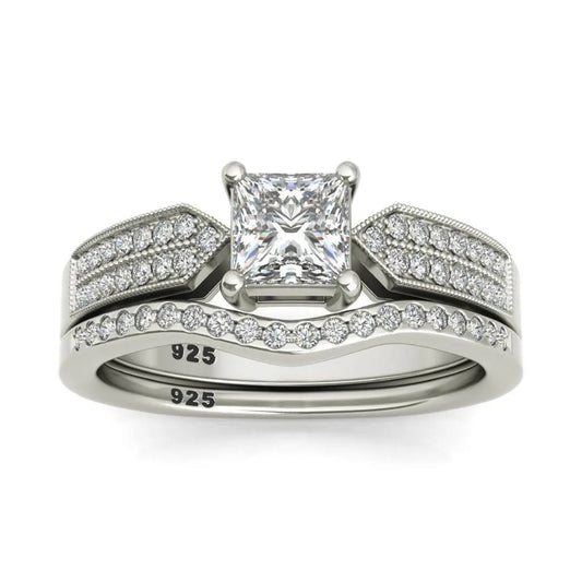 Molly sterling silver bridal set - EJ Cole