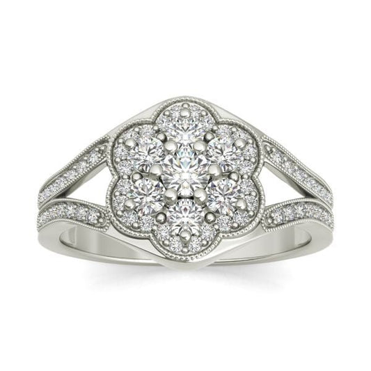 Rosa sterling silver engagement ring - EJ Cole